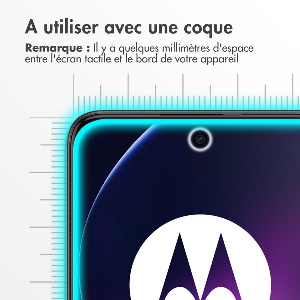 Accezz Protection d'écran en verre trempé Motorola Moto G54 - Transparent