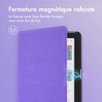 imoshion Étui de liseuse portefeuille Canvas Sleepcover Kobo Clara Colour / Kobo Clara BW - Violet