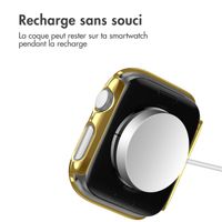 imoshion Coque rigide brillante à couverture complète pour Apple Watch Series 4 / 5 / 6 / SE - 40 mm - Or