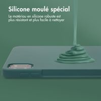Accezz Coque Liquid Silicone avec porte-stylet Apple iPad Pro 11 (2022 / 2021 / 2020 / 2018) - Vert foncé