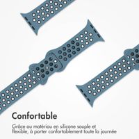 imoshion Bracelet sport⁺ Apple Watch Series 1 á 9 / SE (38/40/41 mm) | Series 10 / 11 (42 mm) - Taille S/M - Celestial Teal & Black