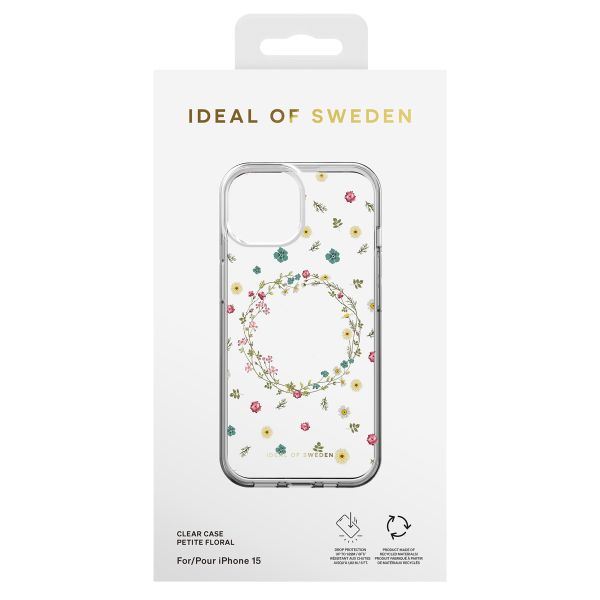 iDeal of Sweden Coque Clear iPhone 15 - Petite Floral