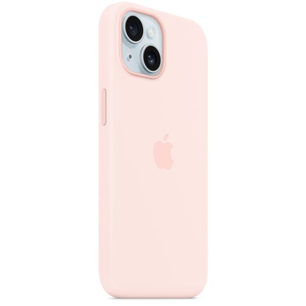 Apple Coque en silicone MagSafe iPhone 15 - Light Pink