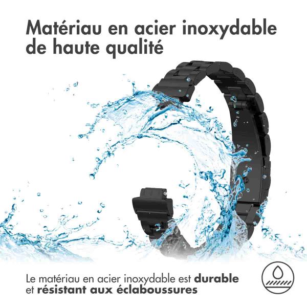 imoshion Bracelet en acier le Fitbit Inspire 2 / HR / ACE2 / ACE3 - Noir