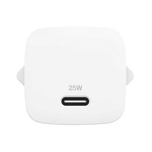 Belkin Chargeur USB-C compact BoostCharge 25W avec câble USB-C vers USB-C - 1 mètre - Blanc