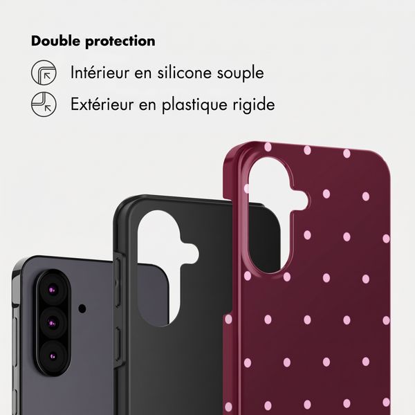 Selencia Coque arrière Vivid Samsung Galaxy A37 (5G) - Happy Dots Burgundy