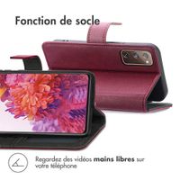 imoshion Étui de téléphone portefeuille Luxe Samsung Galaxy S20 FE - Bordeaux