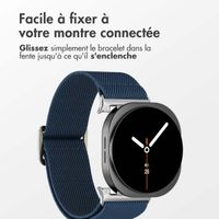 imoshion Bracelet en nylon élastique Samsung Galaxy Watch 8 (Classic) - 40 / 44 / 46mm - Bleu foncé