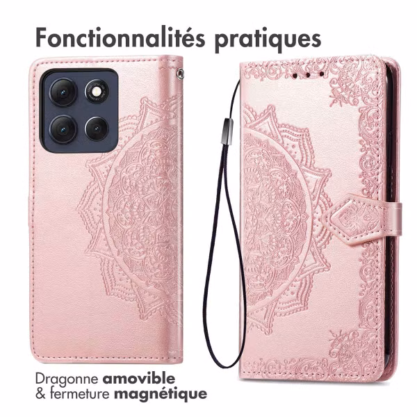 imoshion Etui de télephone Mandala Motorola Moto G86 - Rose Doré