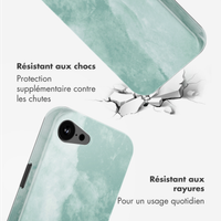 Selencia Coque arrière Vivid avec MagSafe Apple iPhone 16e - Marble Grayed Jade