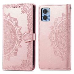 imoshion Etui de téléphone portefeuille Mandala Motorola Moto E22 - Rose Dorée