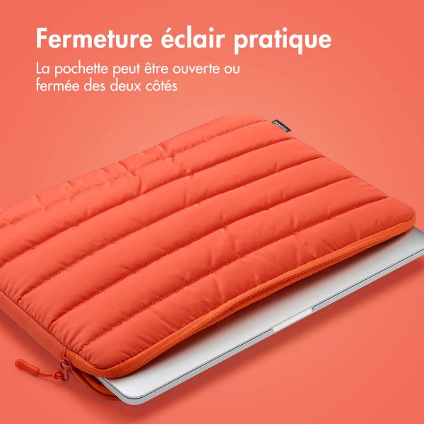 imoshion Pochette ordinateur Puffer 13-14 pouces - Apricot Crush Orange