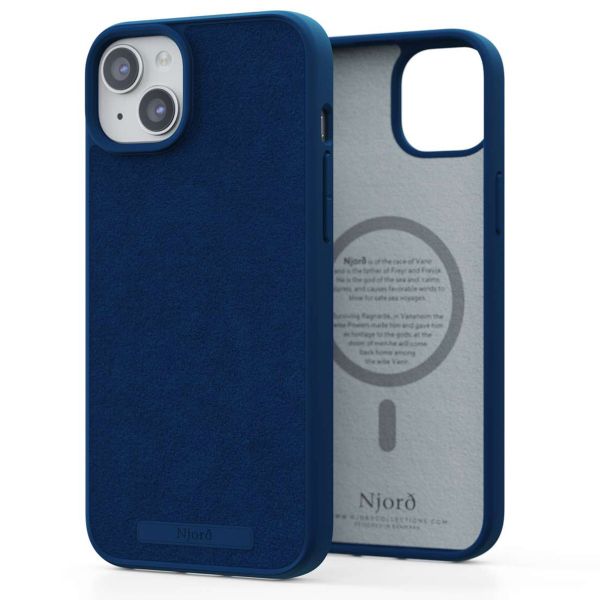 Njorð Collections Coque daim Comfort+ MagSafe Apple iPhone 15 Plus - Blue