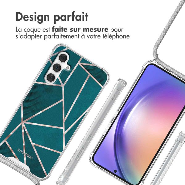 imoshion Coque Design avec cordon Samsung Galaxy A54 (5G) - Petrol Green Graphic