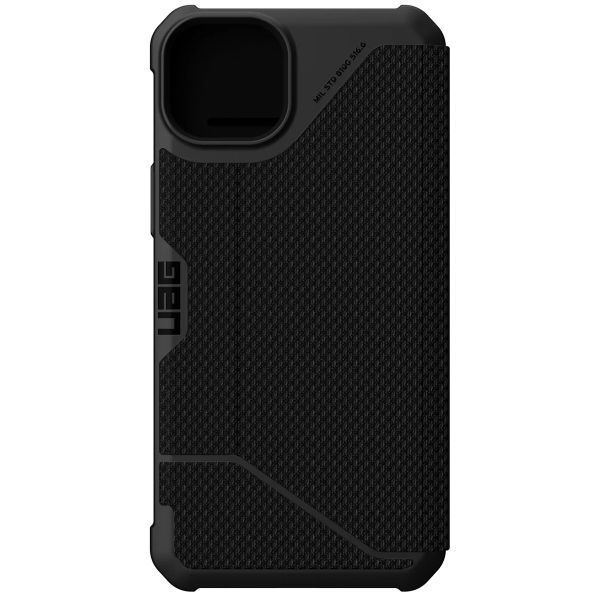 UAG Etui de téléphone portefeuille Metropolis iPhone 14 Plus - Kevlar Black