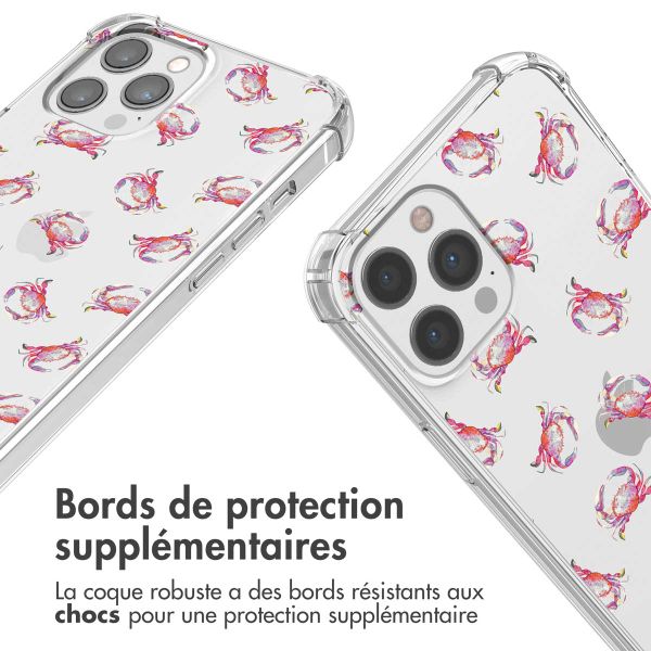 imoshion Coque Design avec cordon iPhone 12 (Pro) - Crab Watercolor