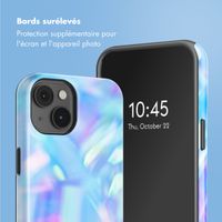 Selencia Coque arrière Vivid Tough avec MagSafe iPhone 14 - Holographic Blue Dream