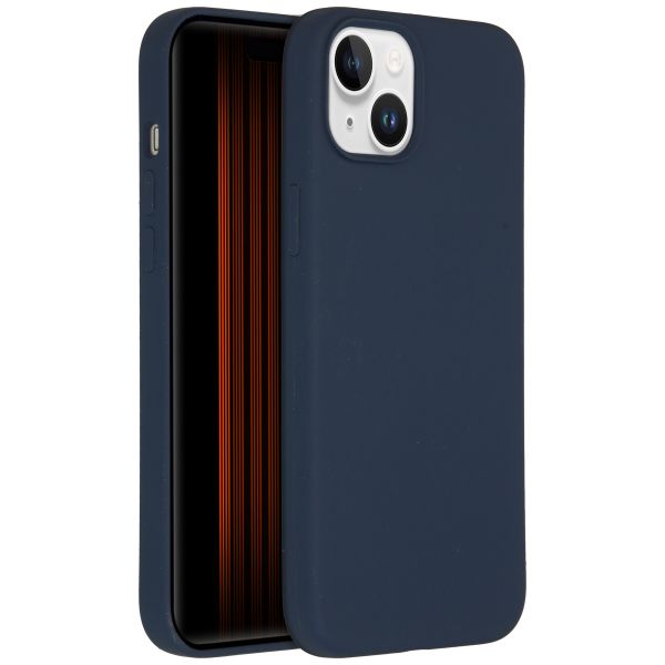 Accezz Coque Liquid Silicone iPhone 15 Plus - Bleu foncé