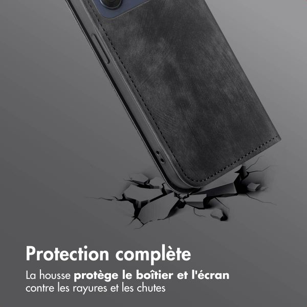 imoshion Étui de téléphone portefeuille Slim Motorola Moto G86 - Noir