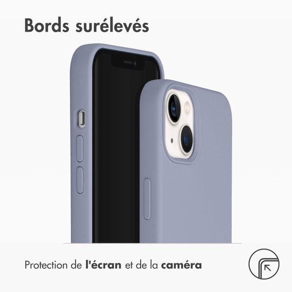 Accezz Coque Liquid Silicone Apple iPhone 14 / 13 - Lavender Gray