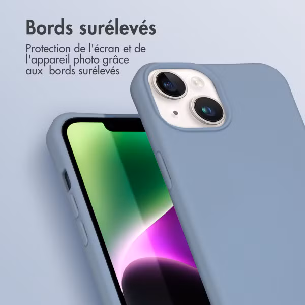 imoshion Coque de couleur avec cordon amovible Apple iPhone 14 - Ash Blue