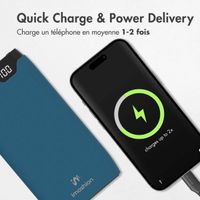 imoshion Batterie externe - 10.000 mAh - Quick Charge et Power Delivery - Bleu