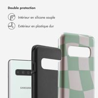 Selencia Coque arrière Vivid Tough Samsung Galaxy S10 - Groovy Sage Green