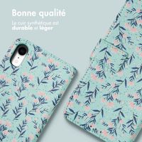 imoshion ﻿Étui de téléphone portefeuille Design iPhone Xr - Blue Flowers