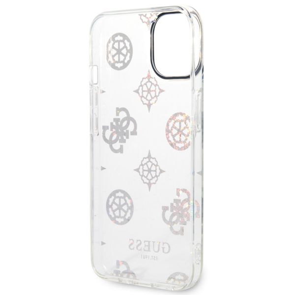 Guess Coque Peony Glitter iPhone 14 - Blanc