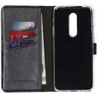 Selencia Étui portefeuille en cuir véritable OnePlus 7 Pro - Noir