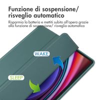 imoshion Coque tablette rigide Trifold Samsung Galaxy Tab S9 11.0 pouces - Vert