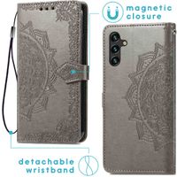 imoshion Etui de téléphone portefeuille Mandala Samsung Galaxy A13 (5G) / A04s - Gris