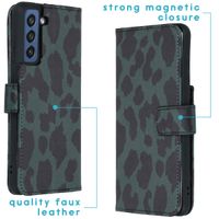 imoshion Design Softcase Bookcase Samsung Galaxy S21 FE - Green Leopard