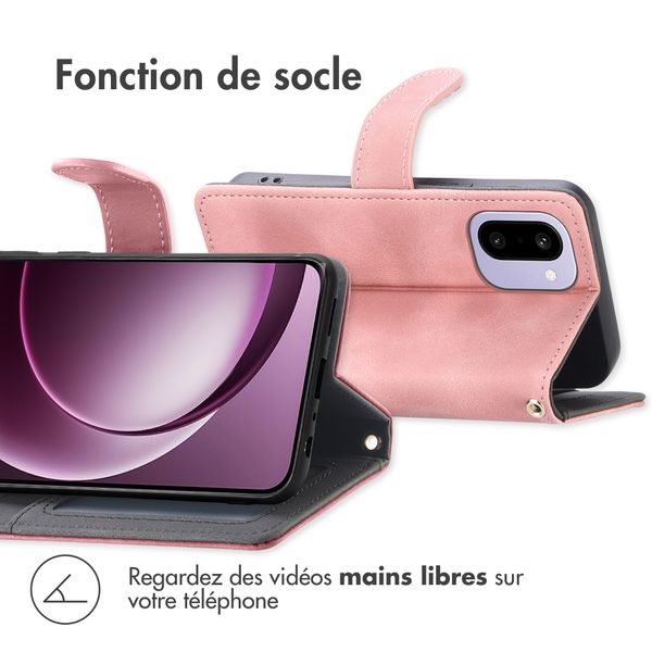 imoshion Etui de télephone portefeuille avec cordon OnePlus 15R - Rose