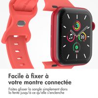 imoshion Bracelet en silicone⁺ Apple Watch Series 1 t/m 9 / SE (38/40/41 mm) | Series 10 / 11 (42 mm) - Taille S/M - Coral