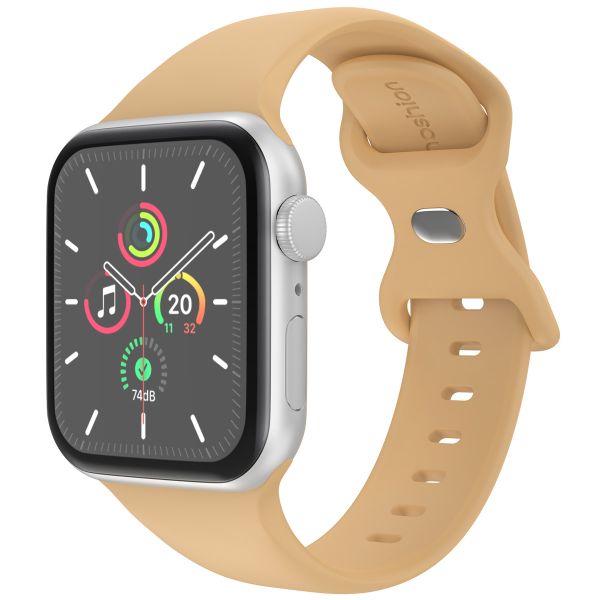imoshion Bracelet en silicone⁺ Apple Watch Series 1 t/m 11 / SE / Ultra (44/45/46/49 mm) - Taille M/L - Walnut