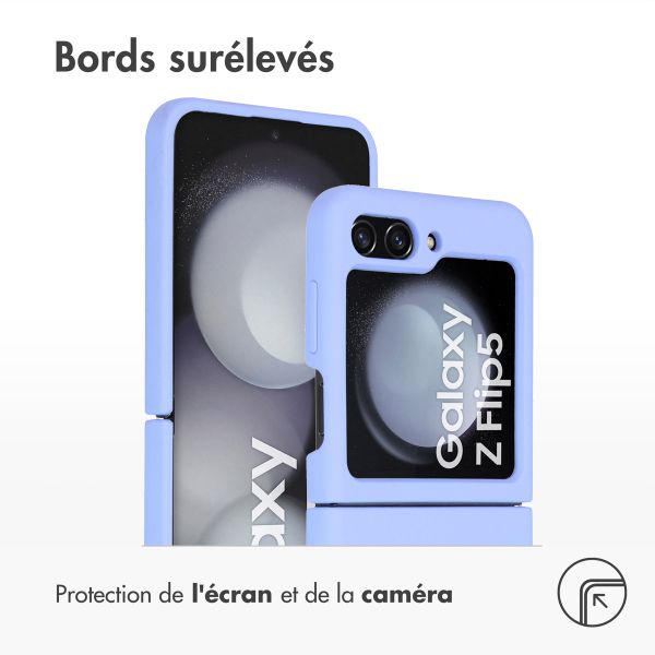 Accezz Coque Liquid Silicone Samsung Galaxy Z Flip 5 - Violet