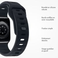 imoshion Bracelet en silicone Active Sport Apple Watch Series 1-9 / SE (38/40/41 mm) | Series 10 (42 mm) - Noir