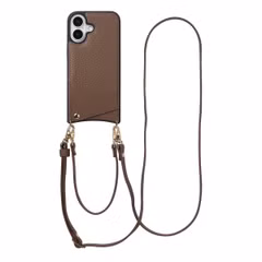 Selencia Coque de télephone Nova avec cordon et porte-cartes Apple iPhone 17 - Mocha Brown