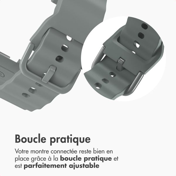 imoshion Bracelet Wave en silicone Samsung Galaxy Watch 8 (40/44mm) / Classic (46mm) - Gris foncé