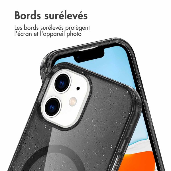 imoshion Coque Pailletée avec MagSafe Apple iPhone 12 (Pro) - Glitter Noir