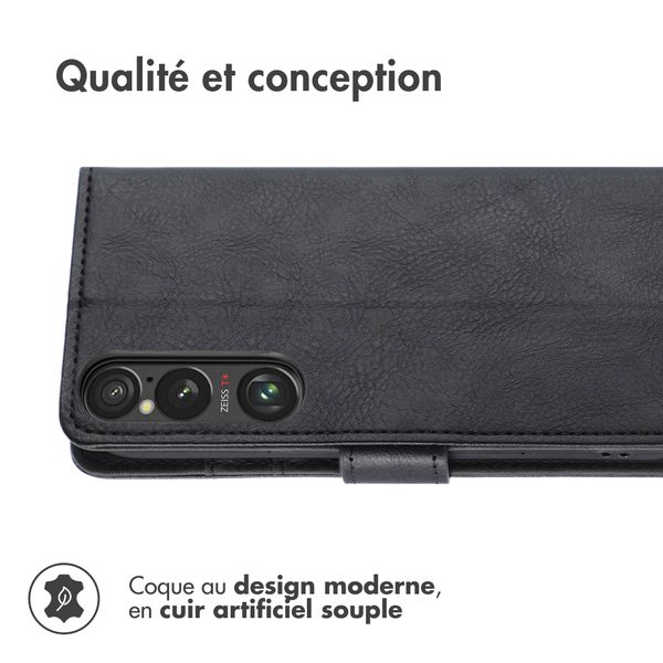 imoshion Étui de téléphone portefeuille Sony Xperia 1 VI - Noir