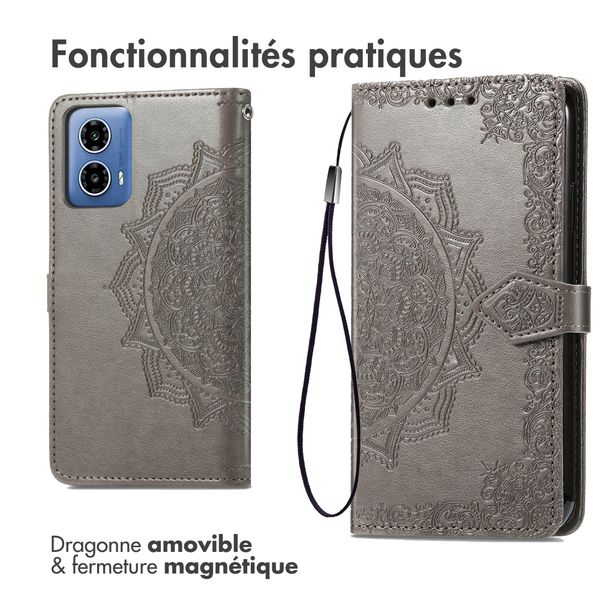 imoshion Etui de télephone Mandala Motorola Moto G34 - Gris
