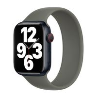 Apple Bracelet Boucle unique en Silicone Apple Watch | 44/45/46/49 mm - Taille 6 - Olive