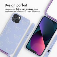 imoshion Coque design en silicone avec cordon Apple iPhone 13 - Butterfly