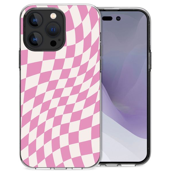 imoshion Coque Design iPhone 14 Pro Max - Retro Pink Check