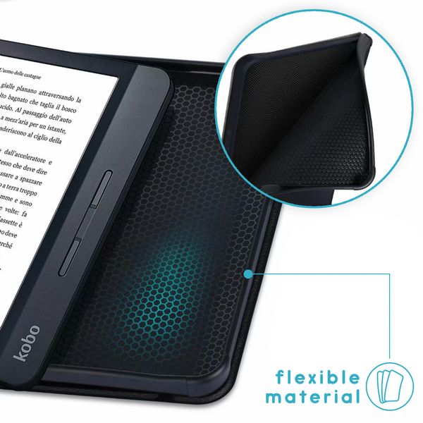 imoshion Étui de liseuse portefeuille Pliable Kobo Libra H2O - Gris
