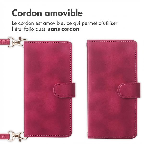 imoshion Etui de télephone portefeuille avec cordon Apple iPhone 17e / 16e - Rouge