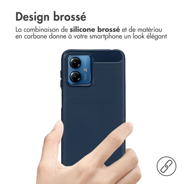 imoshion Coque Brushed Motorola Moto G14 - Bleu foncé