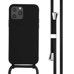 imoshion Coque en silicone avec cordon Apple iPhone 12 (Pro) - Noir